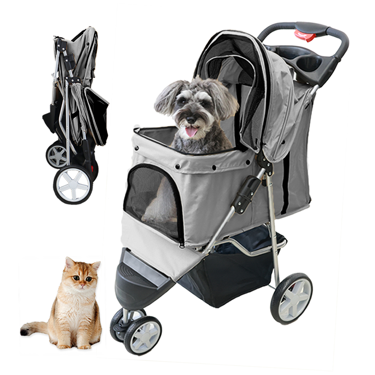 WEIMALL（ウェイモール） ペットカート 軽量 折りたたみ 多頭 ペット