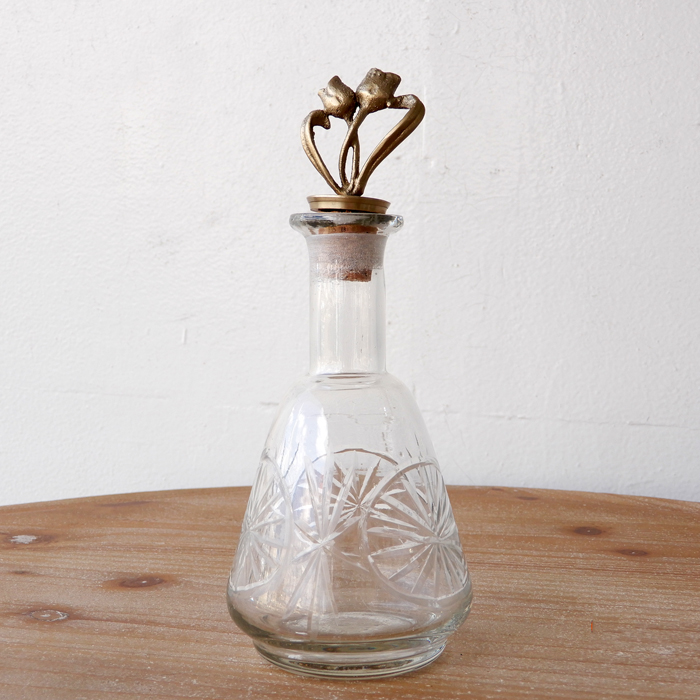 ガラスボトル アンティーク ディスプレイ 一輪挿し かわいいコルク 栓