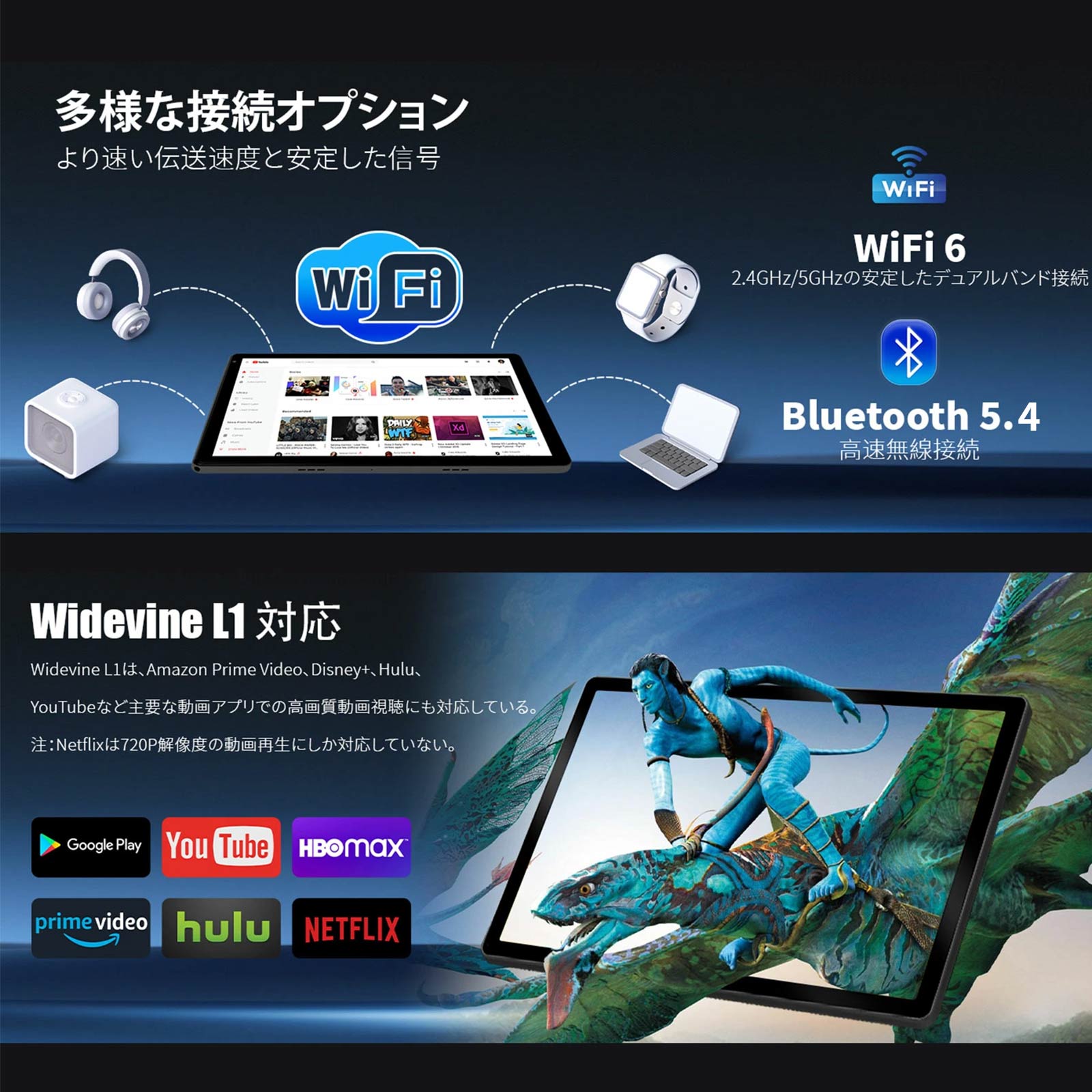 Android 15 タブレット 10インチ 8コアCPU 30GB+128GB+1TB拡張