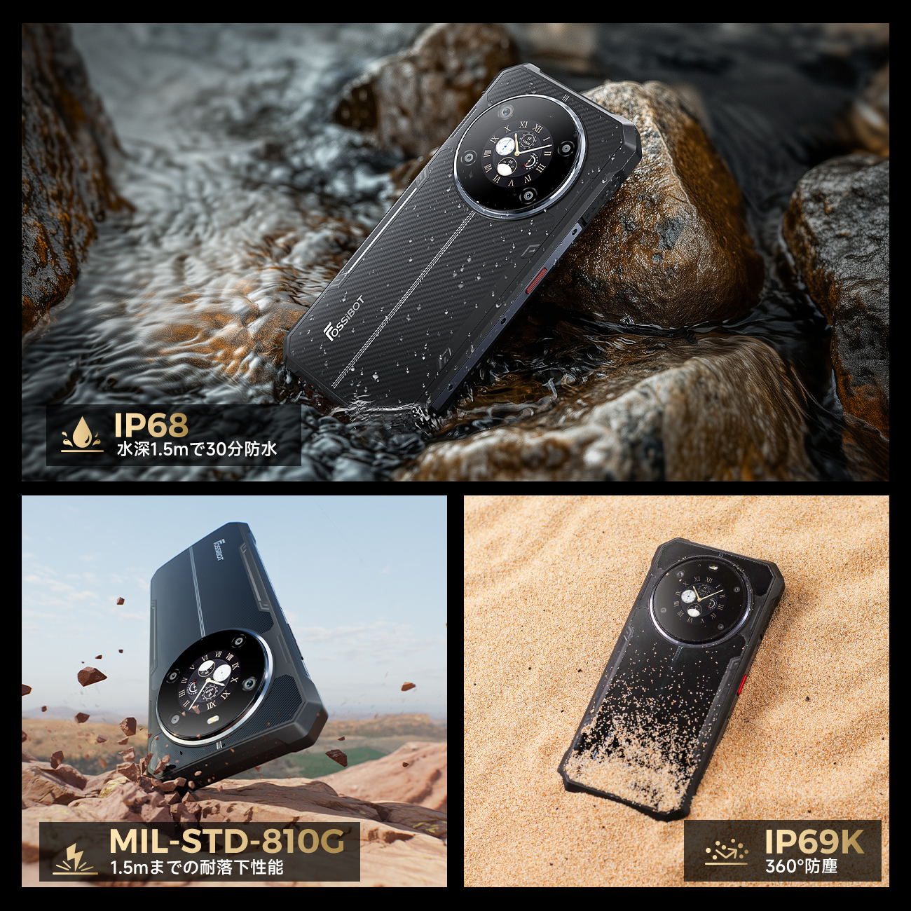 FOSSiBOT 4G対応 Android スマホ 15 F109S SIMフリー 本体 Android15