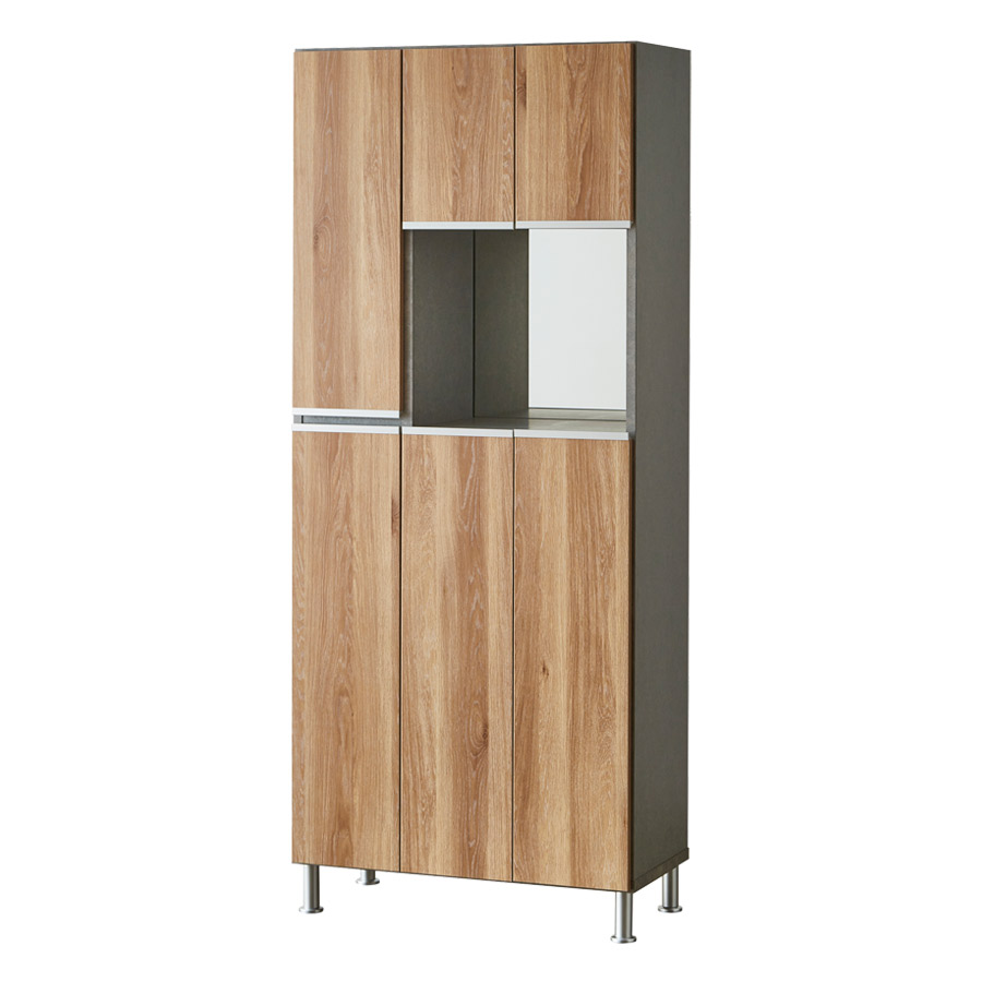 下駄箱 完成品 シューズボックス 靴箱 おしゃれ 鏡付き ミラー 玄関