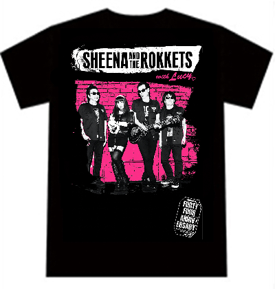 シーナ＆ロケッツ44周年記念Tシャツ-蛍光ピンク