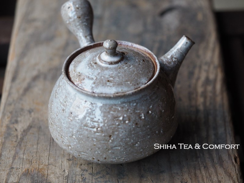 JUNZO Maekawa Rough Clay Glazed Kyusu Teapot, Tokoname Japan 淳蔵