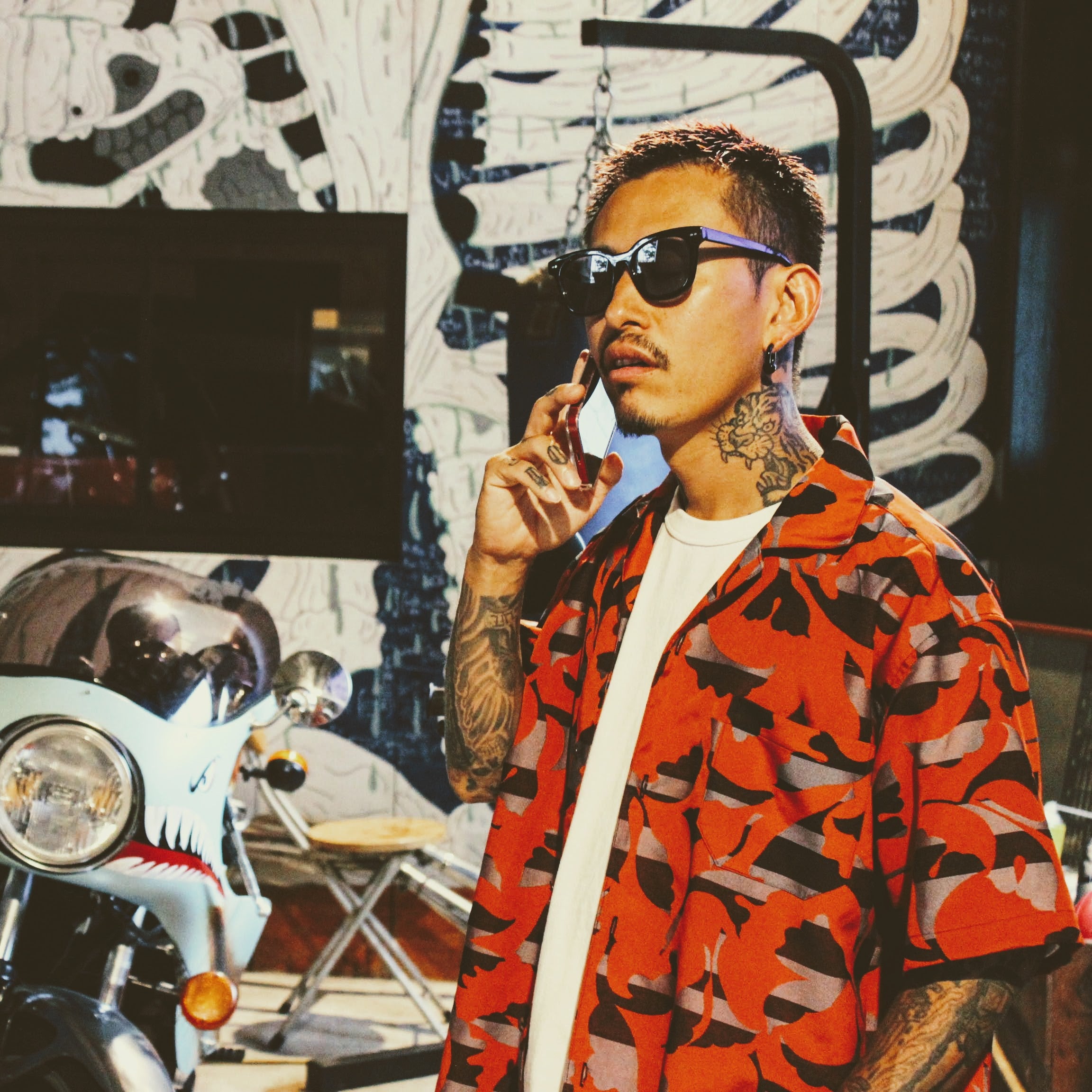 中古）公式 LOVOT 猿彦セット(ニット×アロハシャツ)