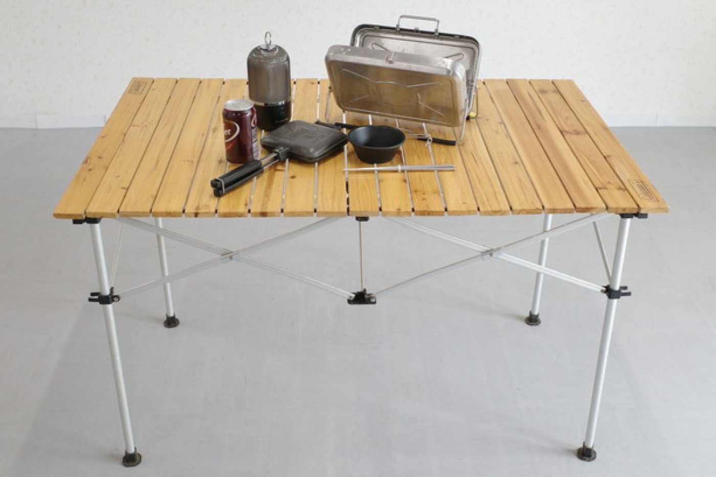 廃盤品】コールマン ナチュラルウッドロールテーブル110 ナチュラル