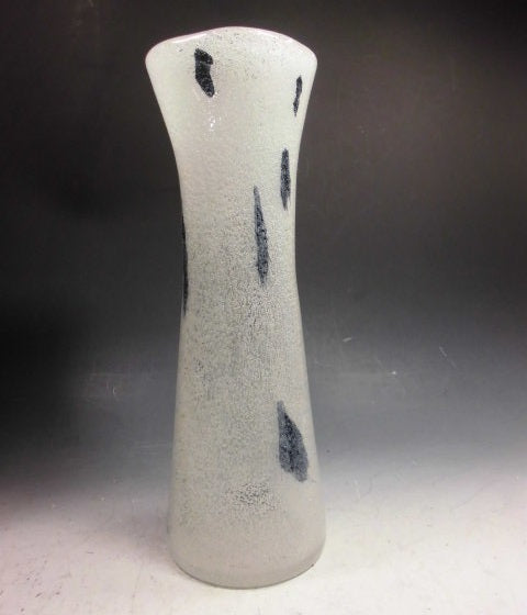 アンティーク 希少時代物岩田藤七作 ガラス 花瓶 共箱 美術 工芸20x11cm