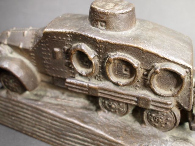 朝倉文夫 ブロンズ像 満州事変記念 九一式広軌牽引車 置物 – smileantiques