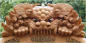 だんじり ミニ獅子噛 だんじり 獅噛み 獅噛み表札 | 株式会社木彫前田工房