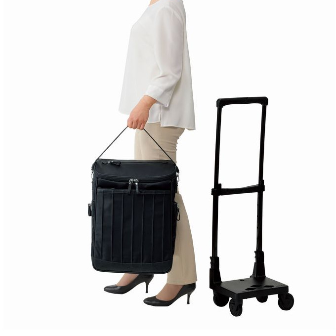 美品⭐︎スワニー キャリーバッグ リニーエ3 L21 ストッパー付 D-550 スワニー D-550 リニーエIII M21 7L 4輪ストッパー ソフトキャリー