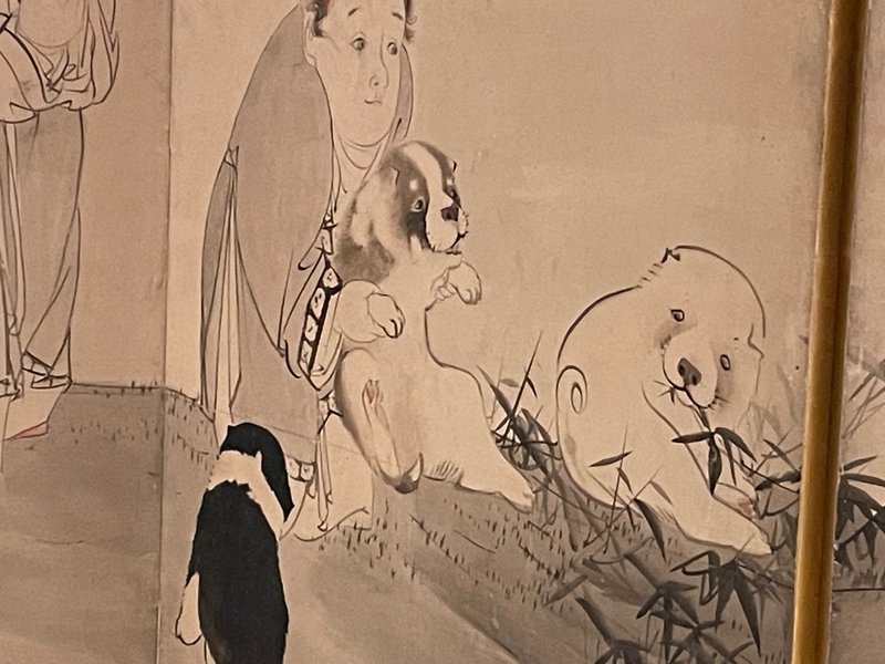 真作】奇想の画家 長澤蘆雪 漁夫図 時代箱