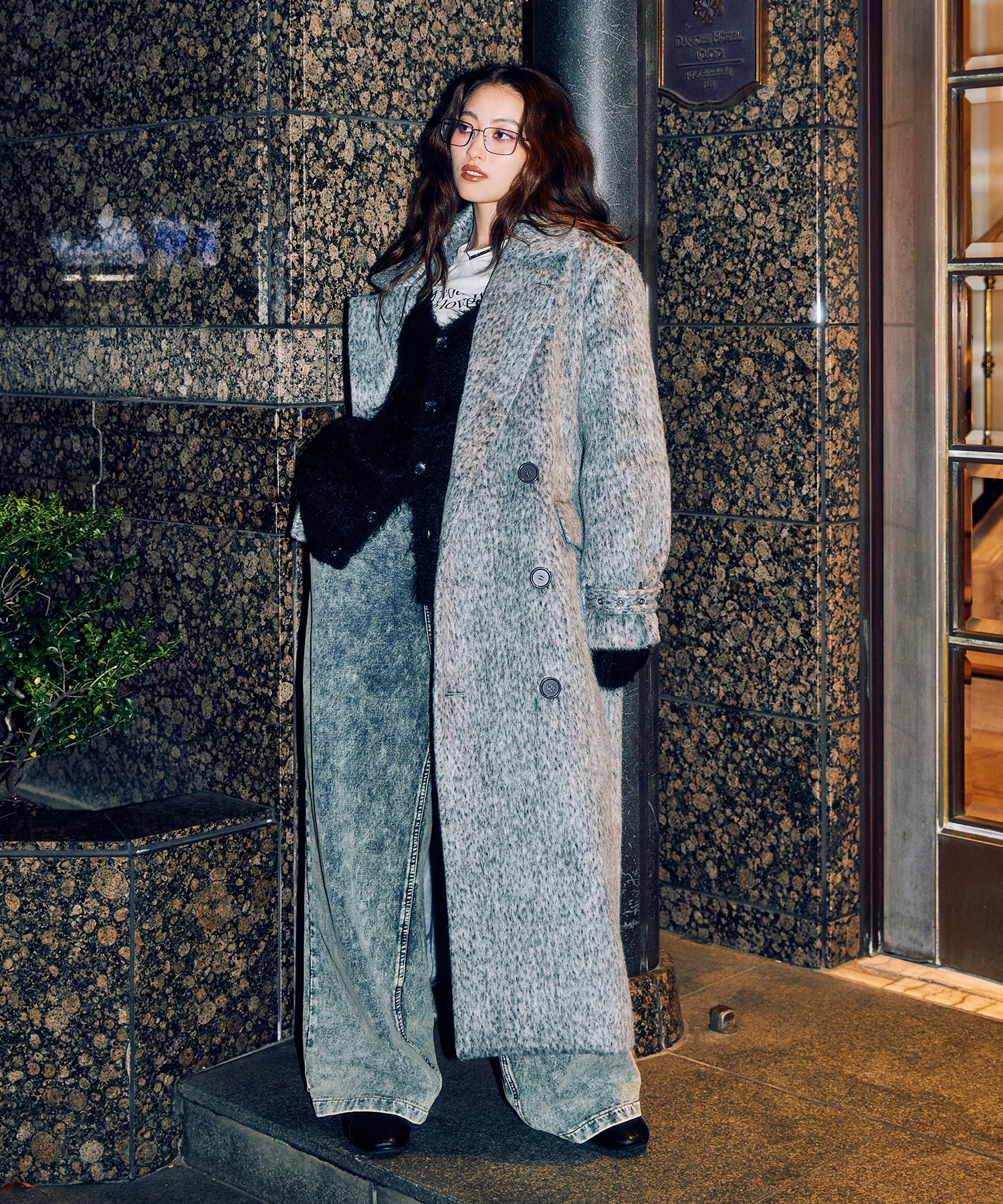 シャギースタンドカラーコート | Thevon.(ゼヴォン)レディース | PAL