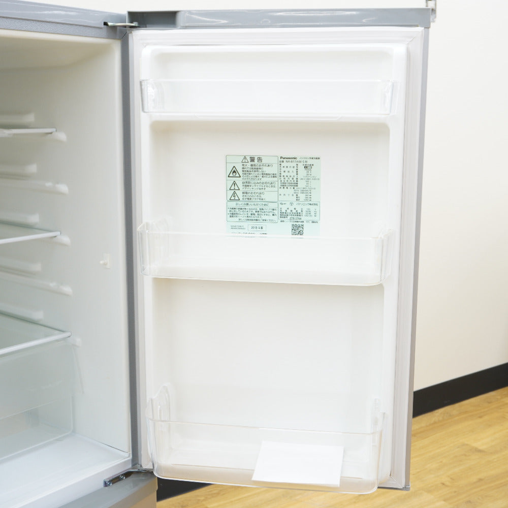 パナソニック 2ドア冷蔵庫 168L 2017年製 NR-B179W-S 中古品