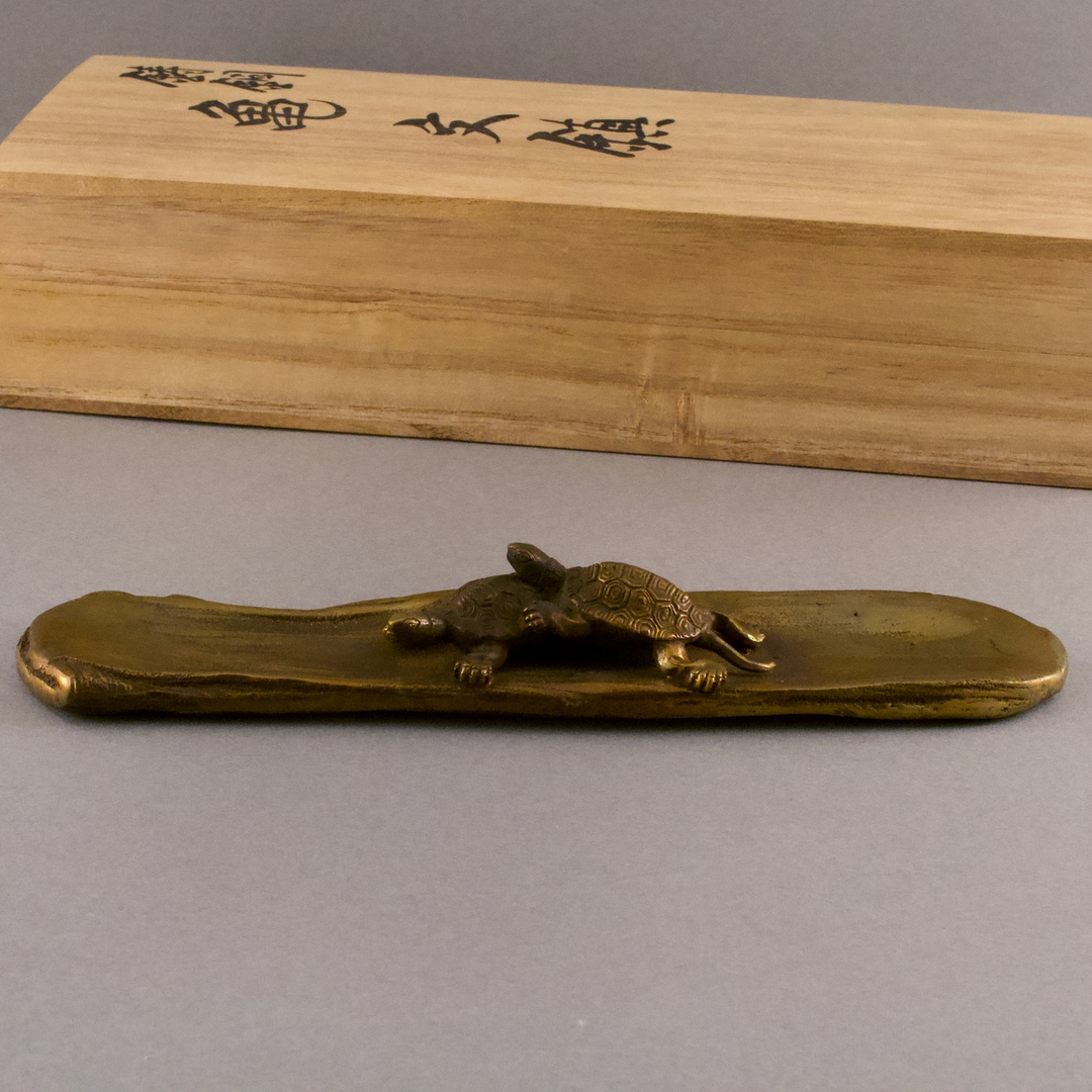 伝統工芸作家 須賀月真作 鋳銅 文鎮と文筆皿 当時物 Yahoo