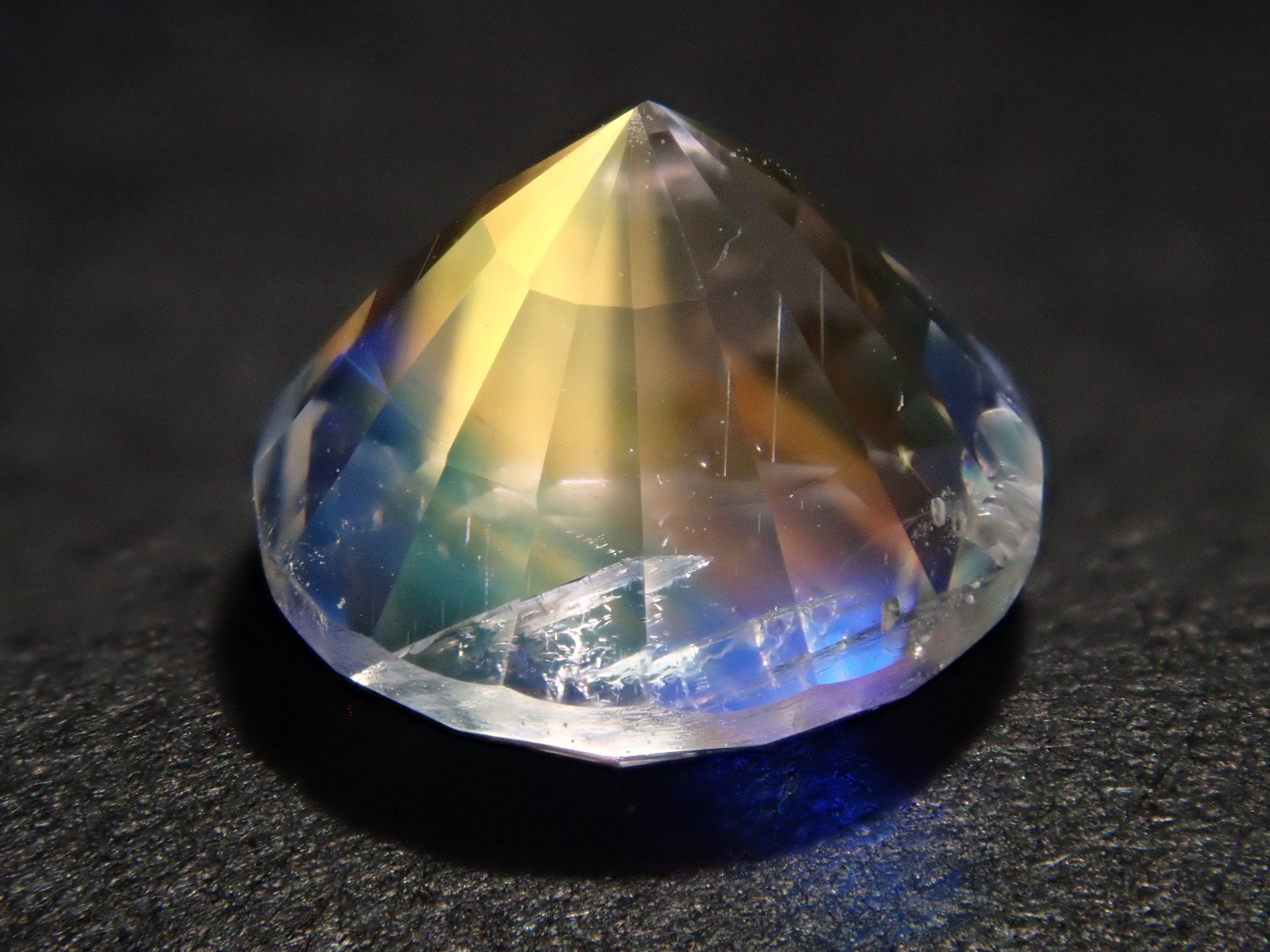 天然ラブラドライトムーンストーン大粒ルース鑑別書付