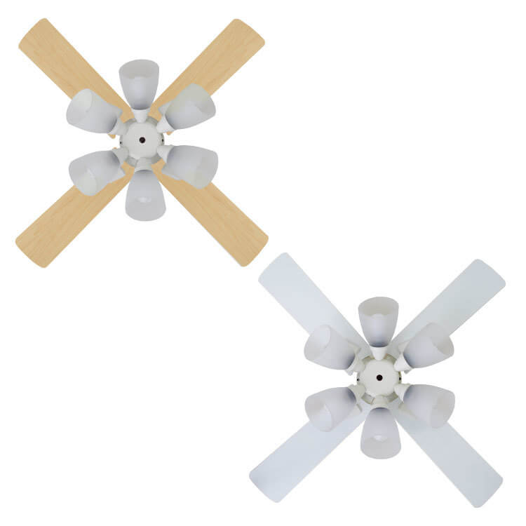 ごつ様専用LOWYA ラスボルタ 4灯 シーリングファンライト WH/NA 美品