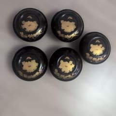 輪島塗 吸物椀 5客 蓋碗 漆芸 漆器 牡丹蝶金蒔絵5客セット - メルカリ
