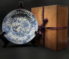 古美術 骨董品 安南染付花鳥文鉢 飾り皿 木箱付き - メルカリ