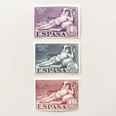 外国切手3枚（スペイン：1930年、ゴヤ画「裸のマハ」） - メルカリ