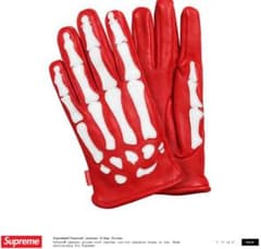 Supreme VANSON レザー グローブ M 赤X-Ray Gloves - メルカリ