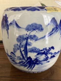 火鉢 E 昭和レトロ 明治 大正 金魚 メダカ 花鉢 古民具 - メルカリ