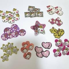 レア】ドクロ フレークシール 53枚 ハート 星 シール 匿名配送 平成