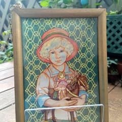 新品ジャン・ハガラ ステンドグラス 少女とお人形 ジョディ グラス