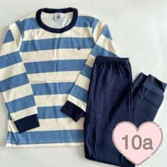 新品未使用 プチバトー 長袖パジャマ 10ans 太ボーダー - メルカリ