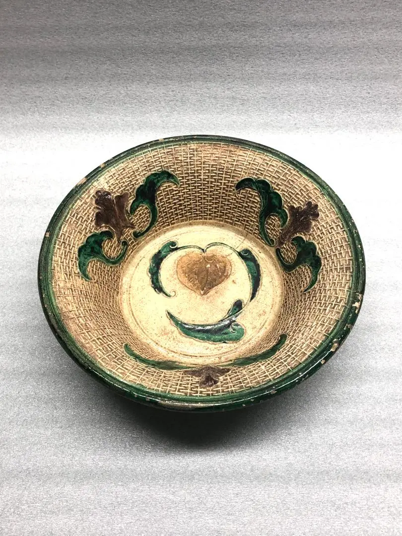 江戸時代中期源内焼極稀少博物館級勢州蔵出讃岐高松藩御用窯当時物葵