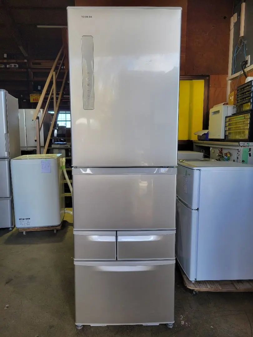 値下げ済】東芝 GR-M41G-S 冷蔵庫 シルバー 5ドア 右開きタイプ 411L