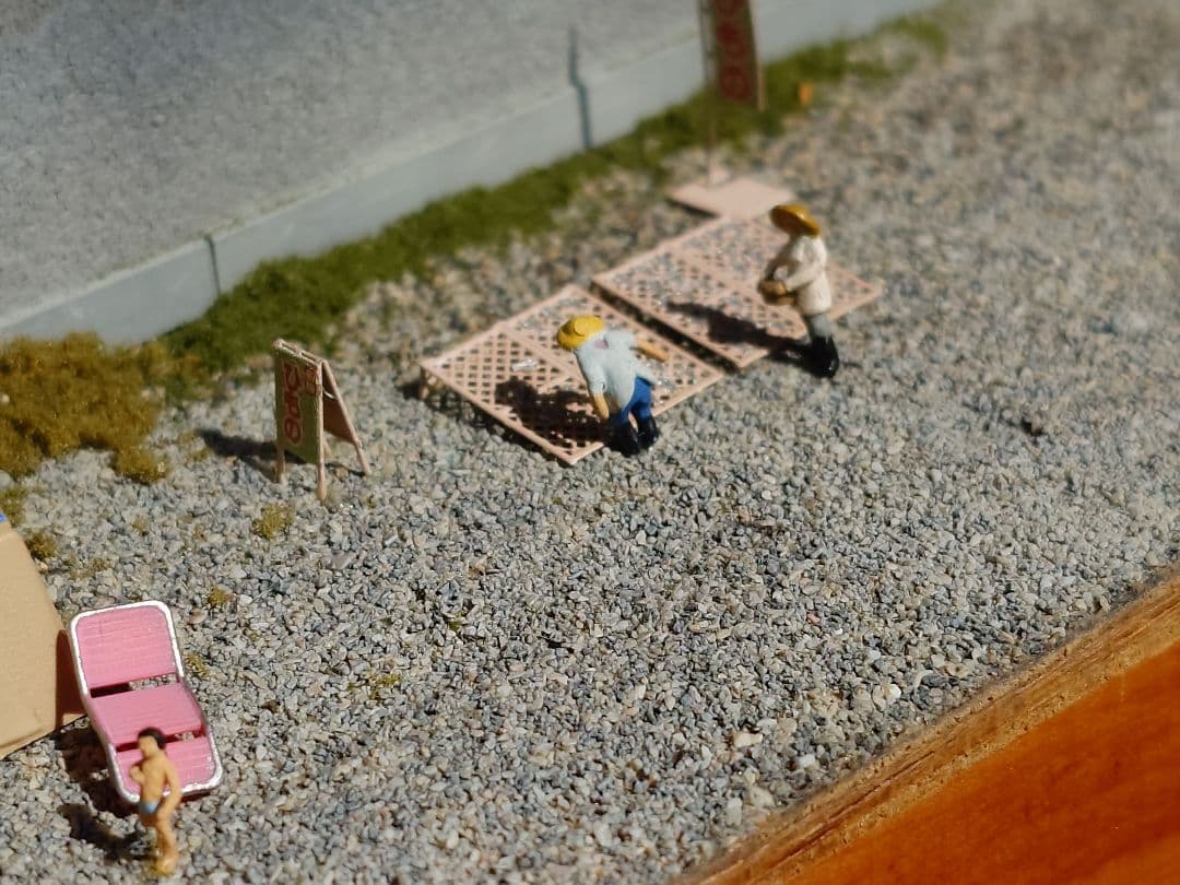 Nゲージ江ノ電ジオラマ。900mm程度✕600mm