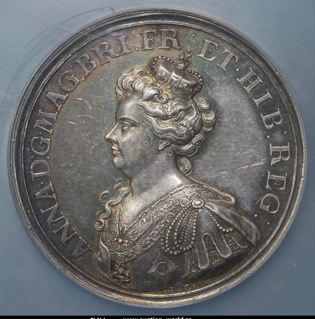 アン女王 1709年 マルプラケの戦い トーンシルバーメダル