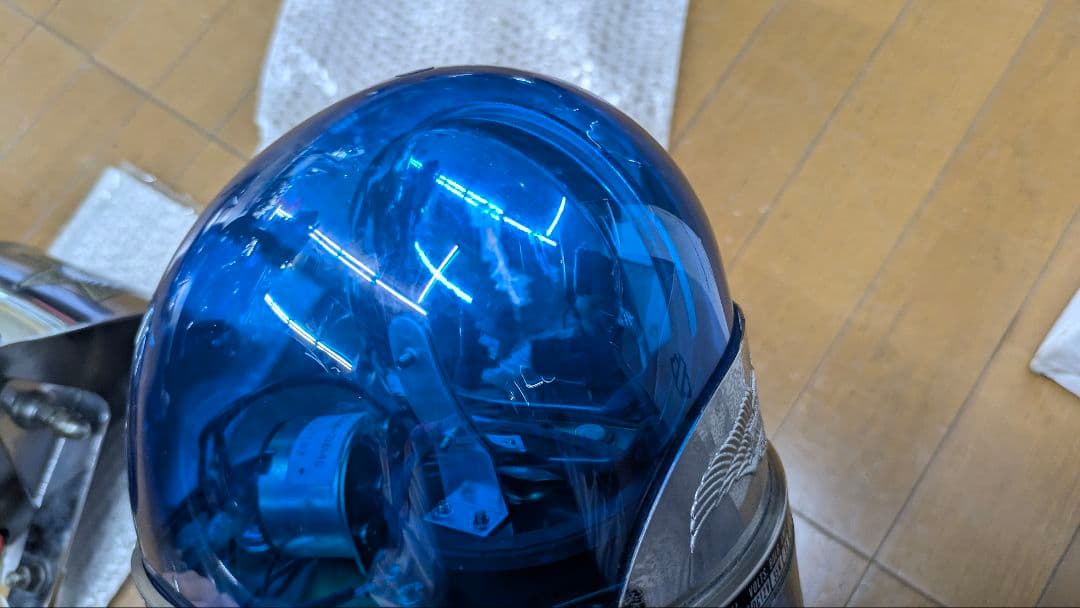 パトライト 回転灯 青 パイプクランプステー付き ハーレー - メルカリ