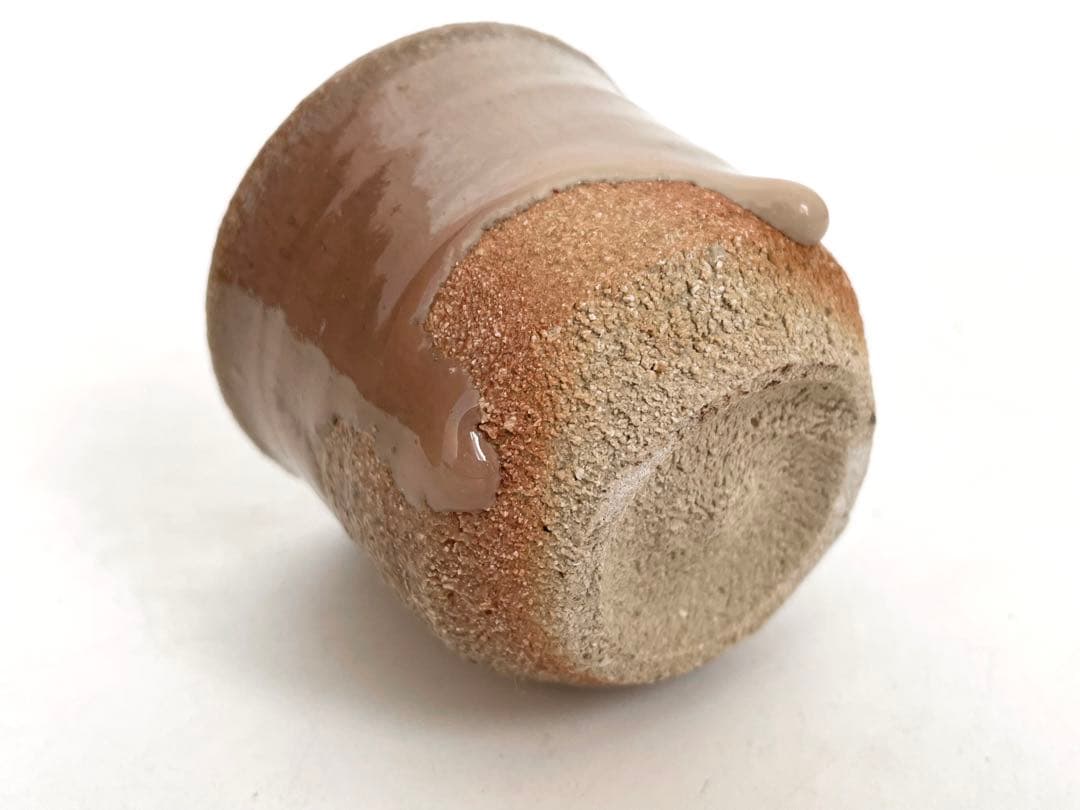 陶芸家　西岡小十　斑唐津　ぐい呑　共箱　まだら　古唐津