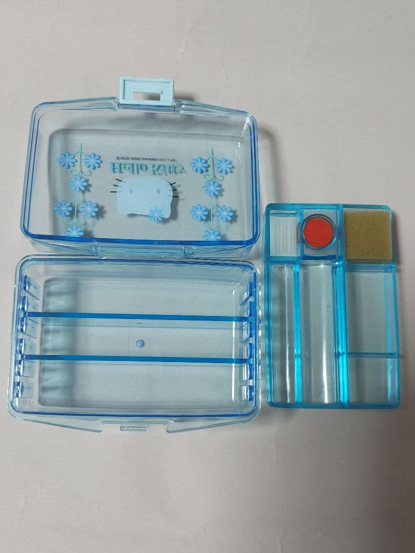 ハローキティ 2000年 フラワー 印鑑ケース・手提げ金庫