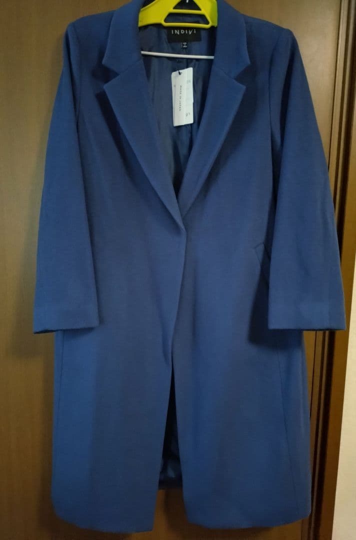 INDIV チェスターコート サイズ13 新品タグ付き INDIVI ネイビー チェスターコート 13号