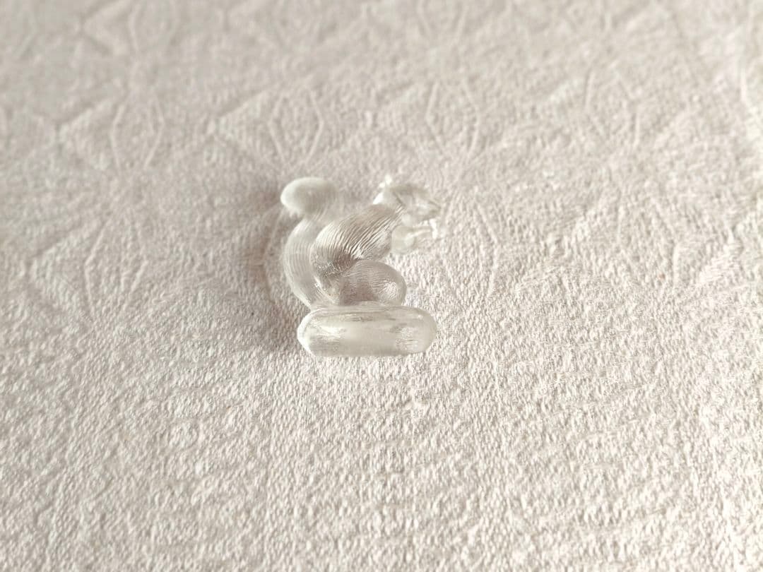 vintage glass figure ୨୧ * ガラスの リスさん