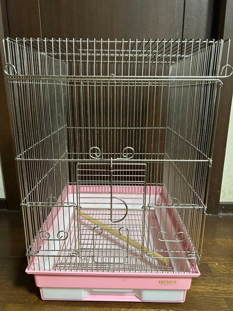 ホーエイステンレスケージ35 HOEI 小鳥かご ケージ HOEI 35手のり ステンレス 底カラー ホワイト