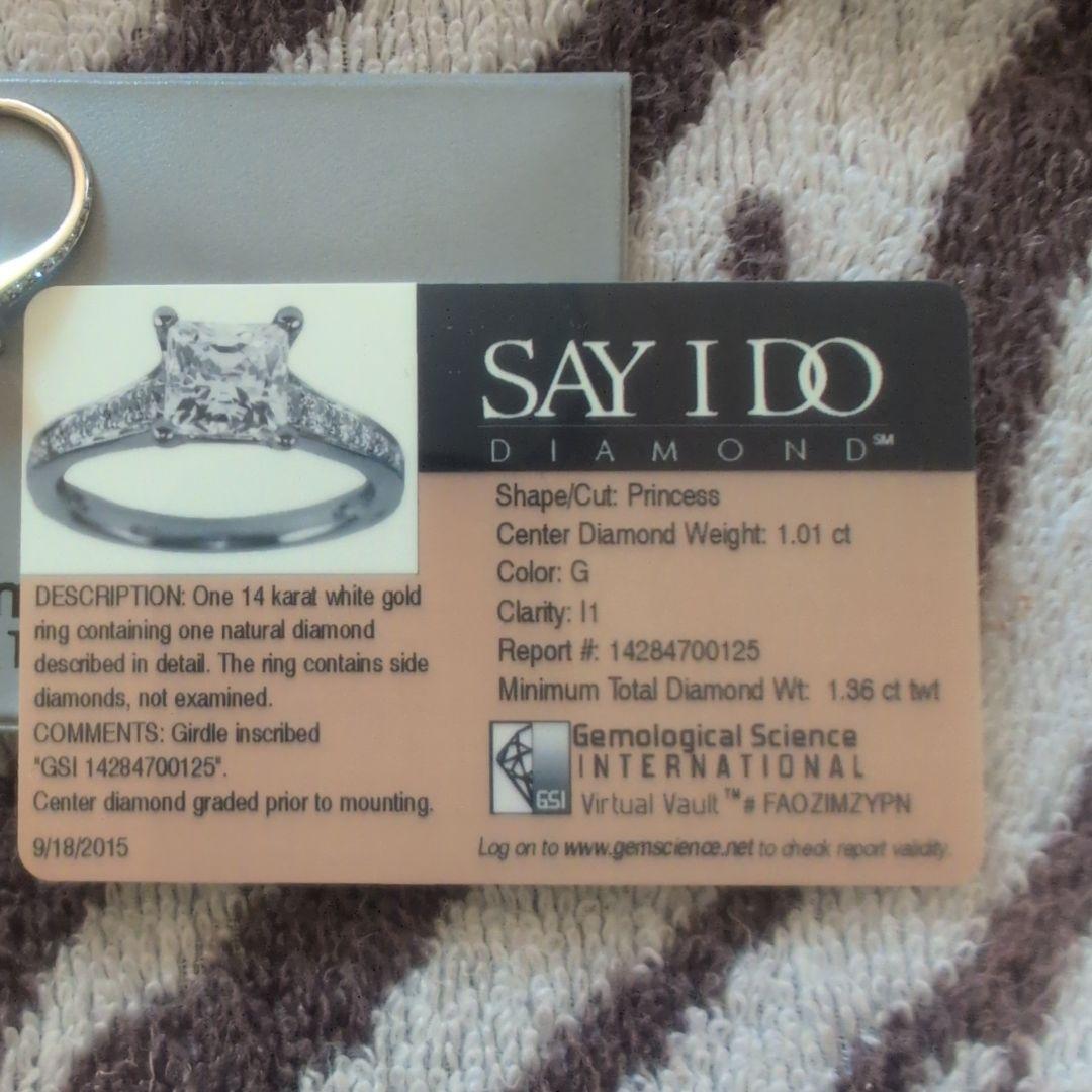 ダイヤモンドリング　婚約指輪　1ct 1/3　k14