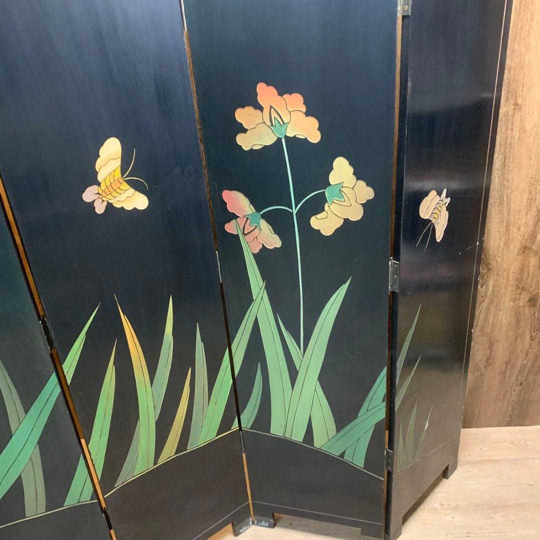 H923 金花屏風 衝立 間仕切り 6連 両面 2WAY
