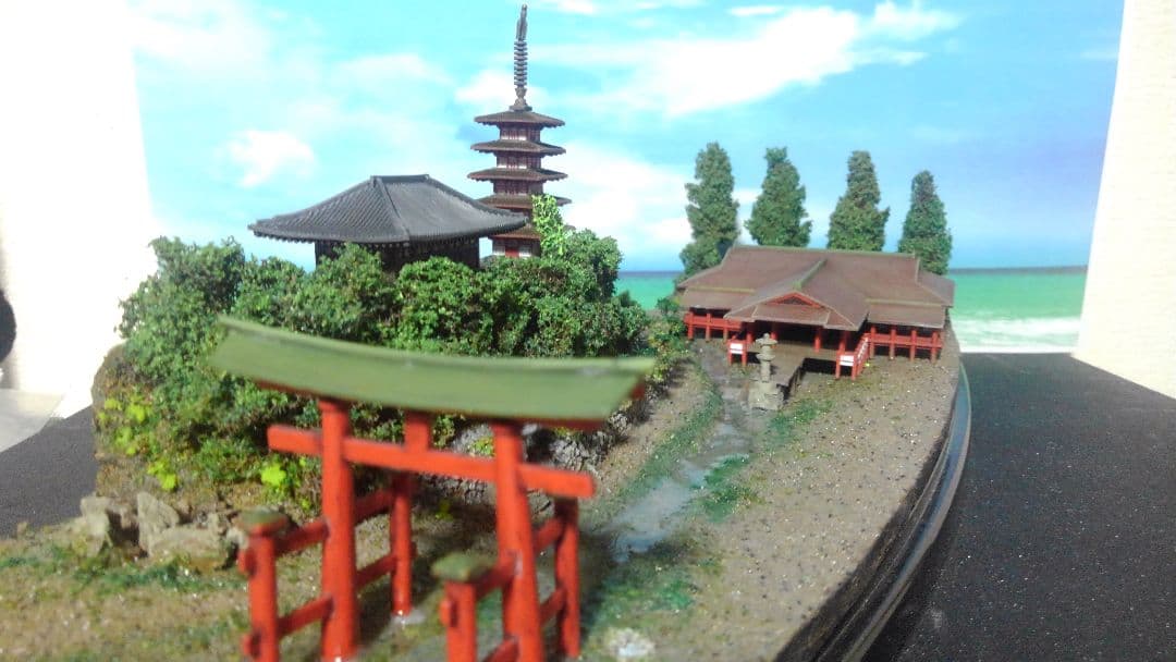 確認用✨鉄道模型ジオラマ✨お寺✨お城ジオラマ、プラモデル✨SPジオラマ製作