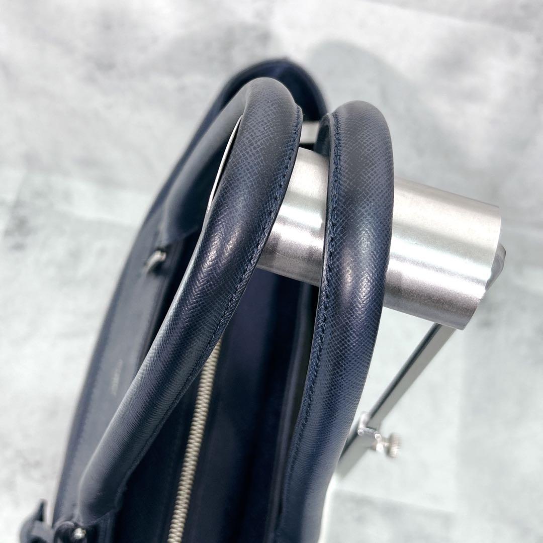 PELLE MORBIDA ペッレモルビダ キャピターノ トートバッグ A4 紺