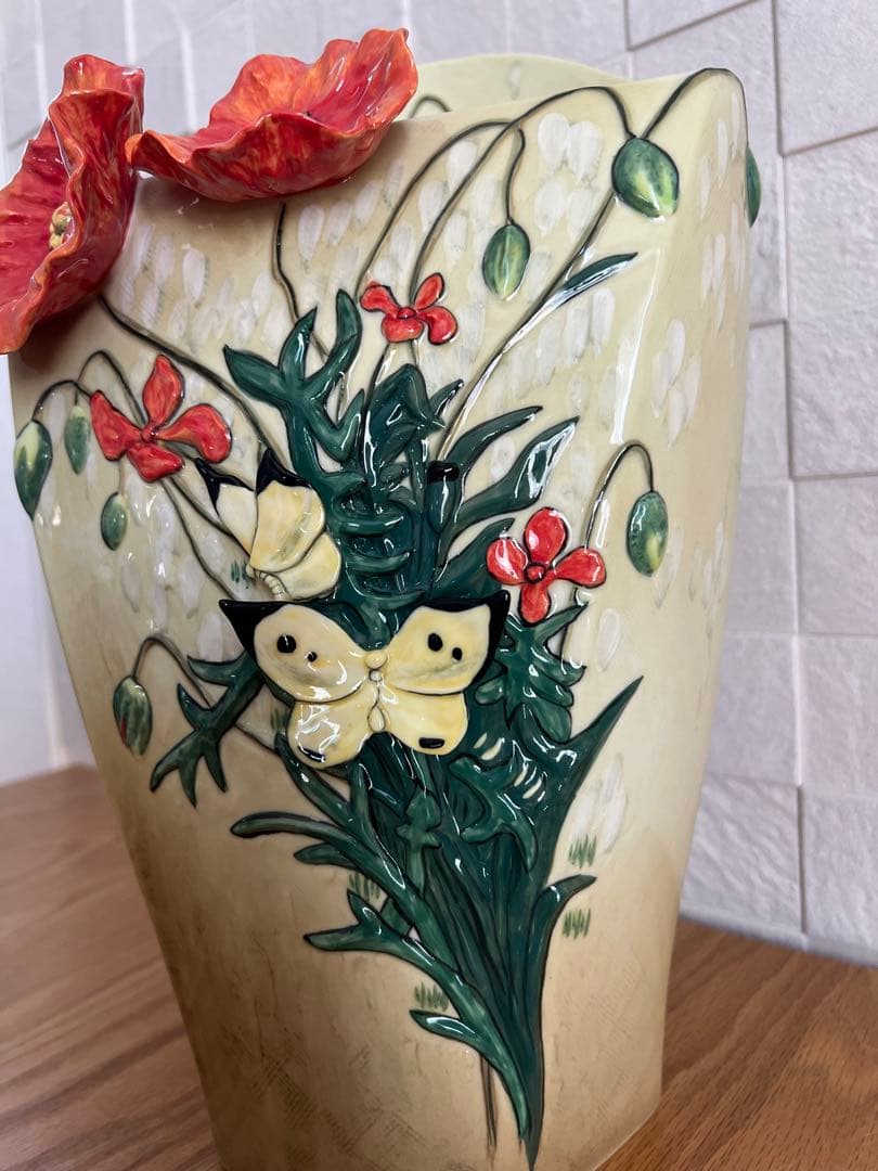 フランツコレクション ゴッホミュージアムコラボ ポピーと蝶 花瓶