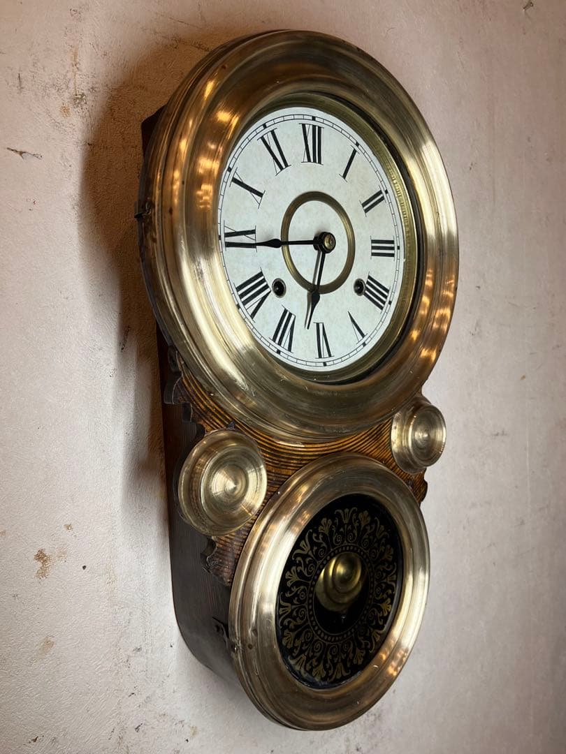 精工舎　だるま　柱時計　古時計　振り子　レトロ　ゼンマイ　ボンボン　アンティーク