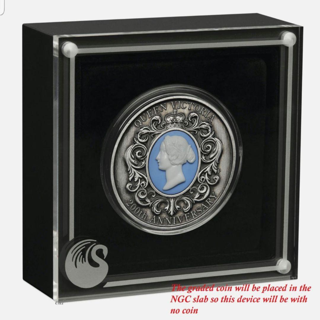 ビクトリア女王 200周年記念 2オンス シルバー アンティークカメオ
