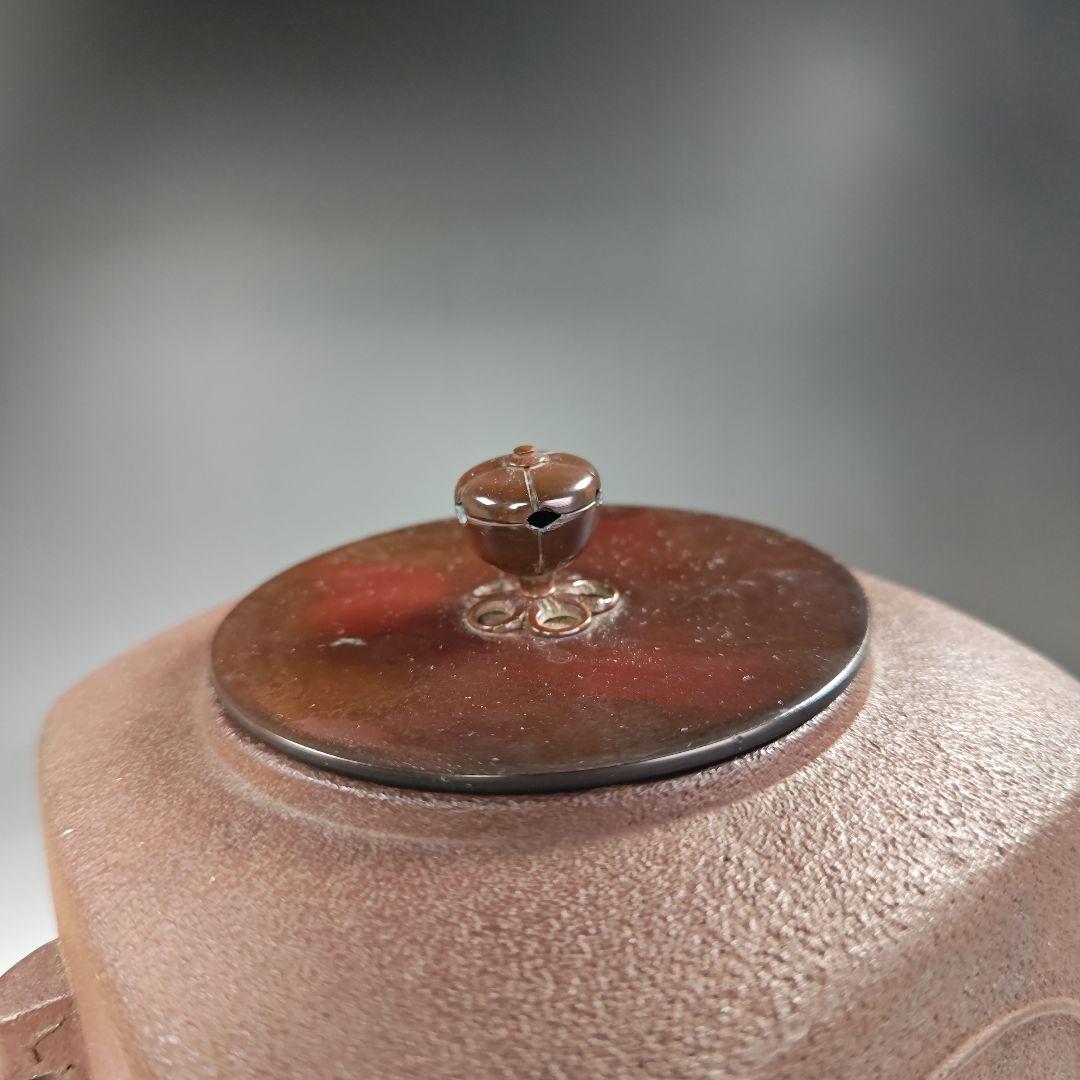 イ622 茶釜『釜師 佐藤清光作』『牛童子 四方釜 共箱』鉄釜