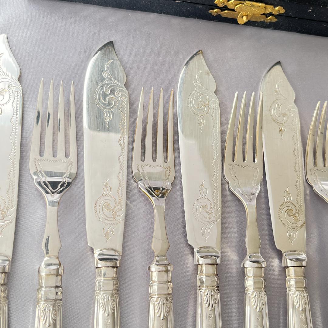 【Robert Pringle】 【純銀ハンドル】キングスパターン 12本