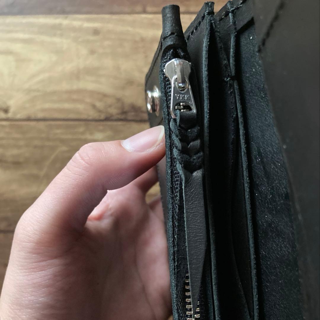 【お札を折らずに収納】COW CRUST トラッカーウォレット150（ミドル）