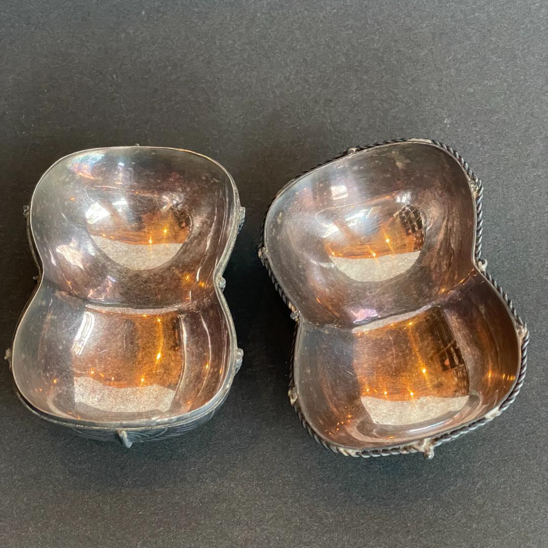 純銀製 米俵 置物 オブジェ 蓋もの 小物入 開閉式 シルバー 109g