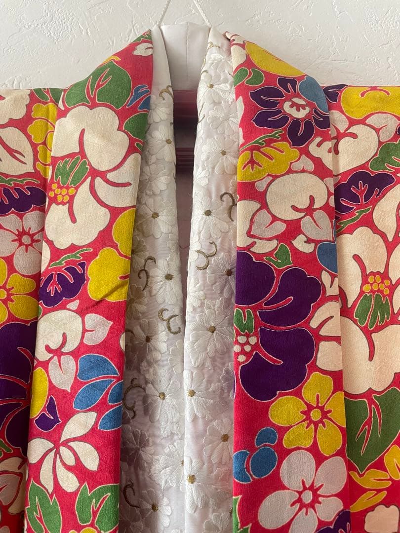 七五三　ハーフ成人式　ジュニア　大きめ7歳さん　アンティークお着物セット