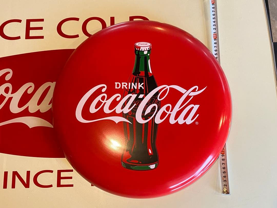【希少】ビンテージ Coca-Cola コカコーラ ボタンサイン 琺瑯看板 希少】ビンテージ Coca-Cola コカコーラ ボタンサイン 琺瑯看板 Coca